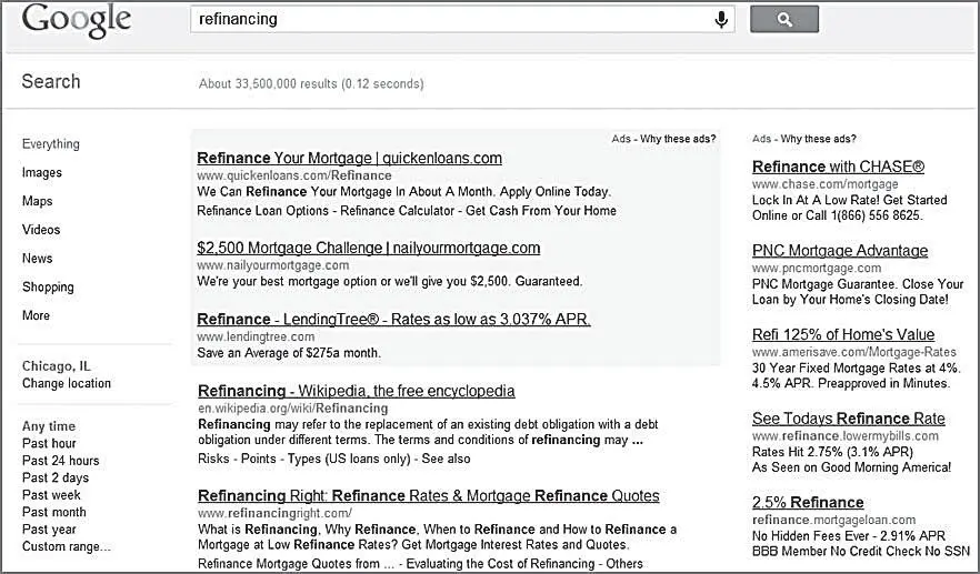 Рис 710Рекламные объявления помещенные Google над естественными - фото 119