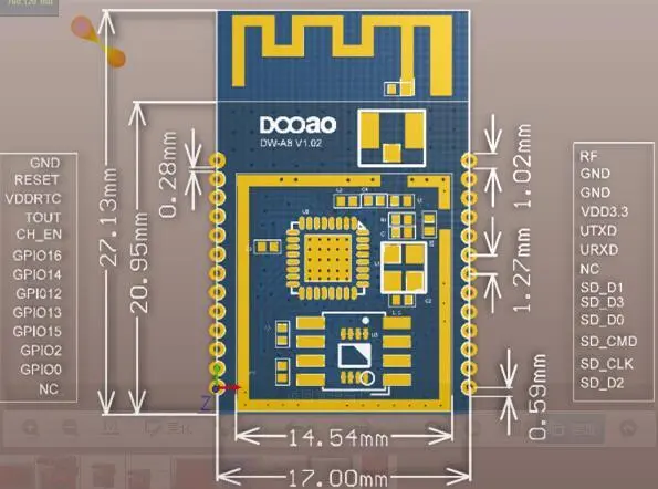 Рис 27 Внешний вид разводки печатной платы WiFi модуля ESP01 Питать эти - фото 13