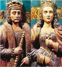 Король Фернандо и королева Изабелла Средневековые скульптуры Но крещение не - фото 219