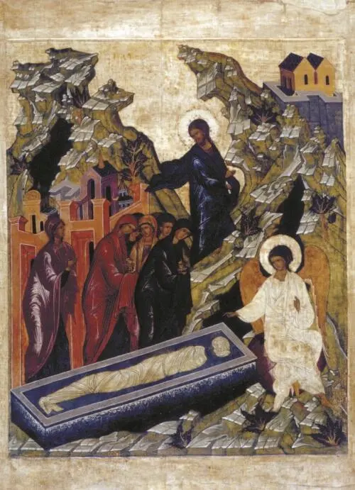 Женымироносицы XVI в Андрей Рублев Воскресение Сошествие в ад Икона - фото 139