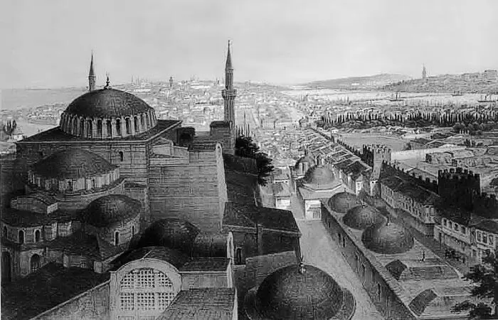 Г Фоссати Храм Святой Софии в Константинополе1852 г Акварель Закладывая - фото 113