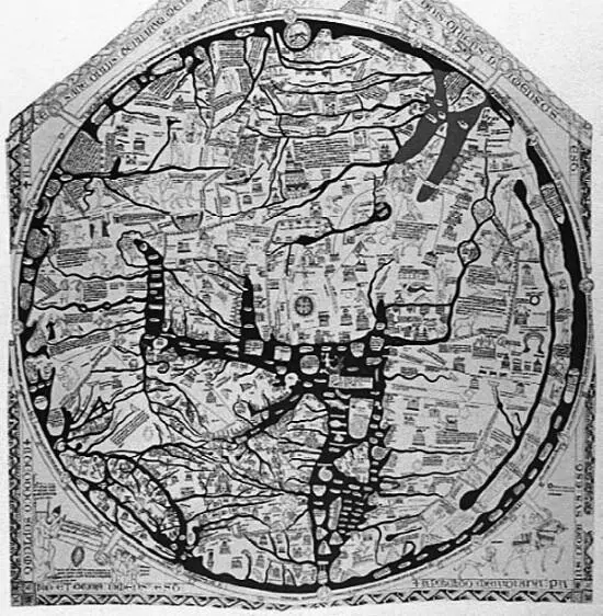 Карта Hereford Mappa Mundi Ок 1300 г Херефордский собор Англия По - фото 214