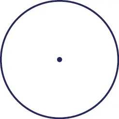 От точки к окружности проведите линии делящие круг на 5 разновеликих - фото 3