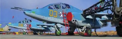Пара корабельных учебнотренировочных самолетов Су25УТГ готовятся к полету - фото 24