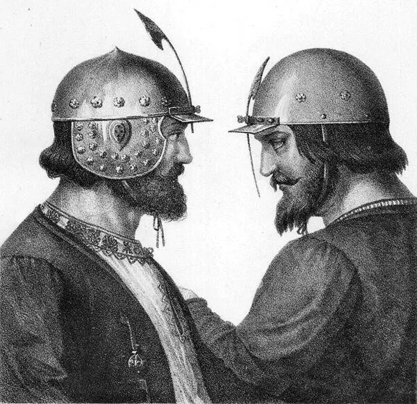 Висковатов А В Русское вооружение с XII до XIII столетия Шлем с полумаской - фото 24