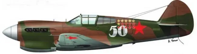 Истребитель Р40Е из 154го иап на котором летал майор П Покрышев 1942 г - фото 60