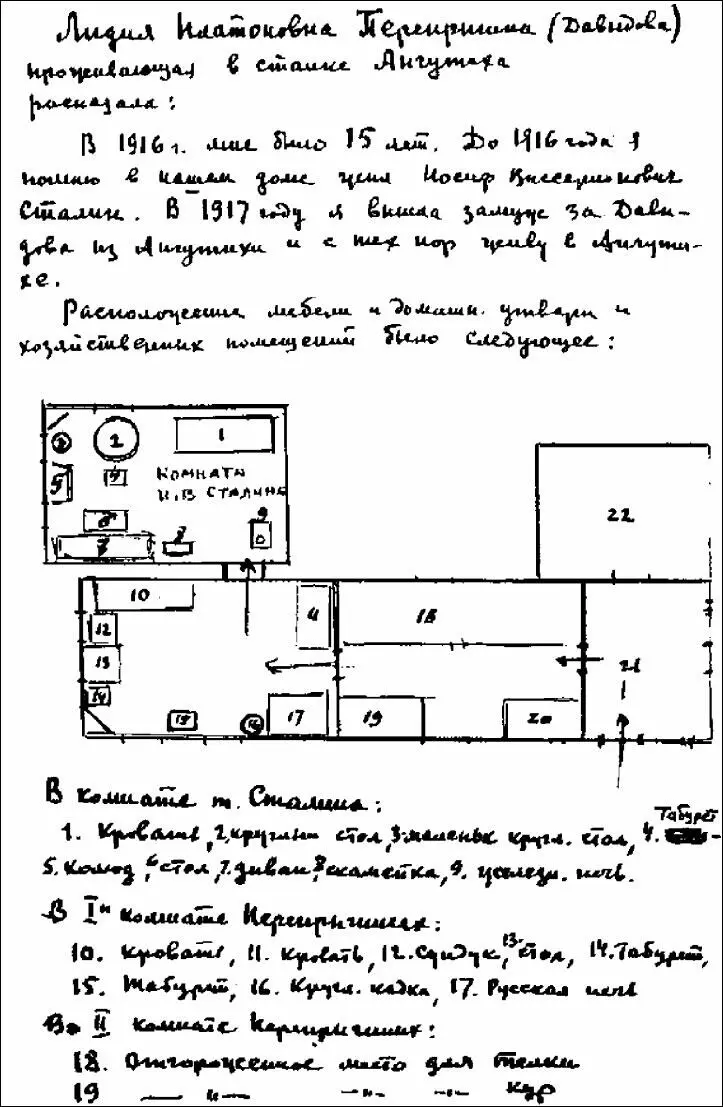 Первая страница опроса Л П Перепрыгиной Давыдовой проведенного в 1950 г - фото 32