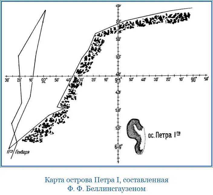 Лед спершийся буграми и множество в нем ледяных островов окружали берег сей - фото 61