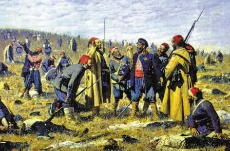 Турецкие солдаты после боя Русскотурецкая война 18771878 гг Художник В - фото 261