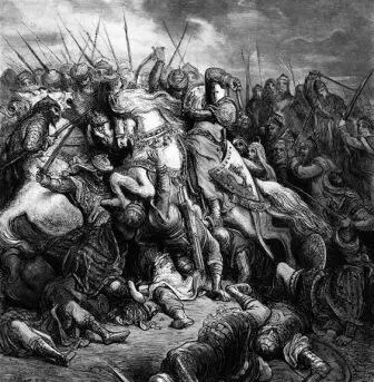 Ричард Львиное Сердце ведущий крестоносцев в бой Гравюра XIXв Со временем - фото 56