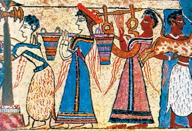 Погребальная церемония Критская фреска Во что одевались мужчины и женщины - фото 180