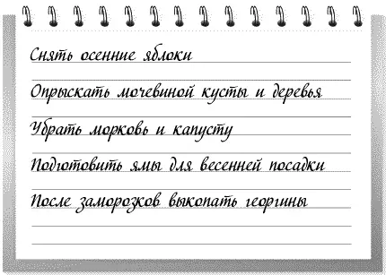 Снять осенние яблоки Опрыскать мочевиной кусты и деревья Убрать морковь и - фото 9