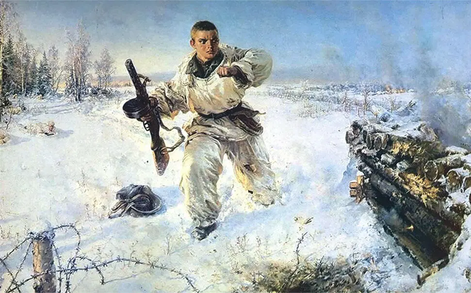 Подвиг Александра Матросова Художник В Е Памфилов Александр Матросов - фото 109