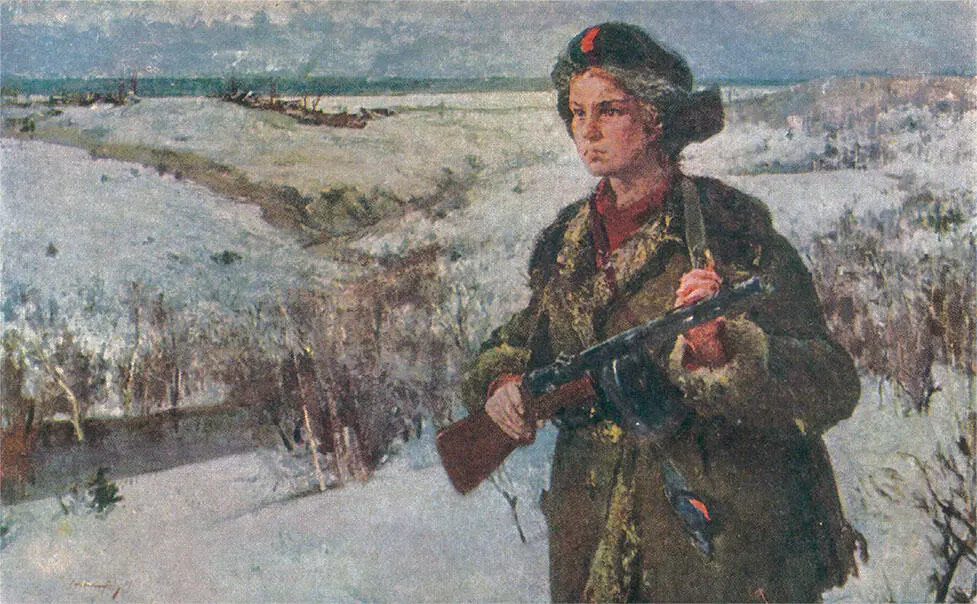 Партизанка Художник С Г Непельштейн Зинаида Портнова 19261944 - фото 130