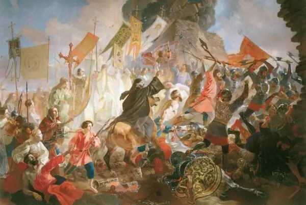 Осада Пскова польским королем Стефаном Баторием в 1581 году Художник Карл - фото 16