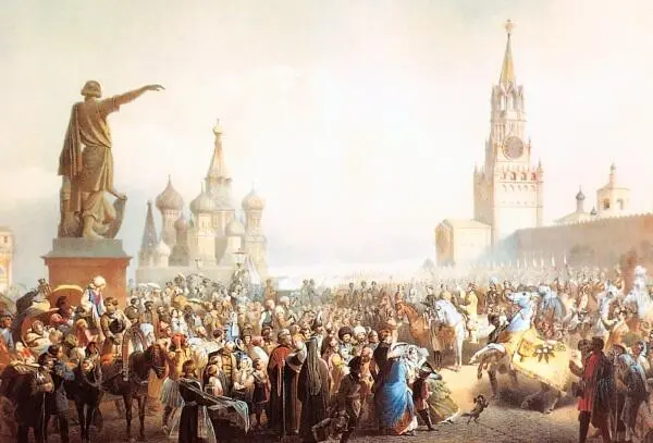 Провозглашение о коронации Александра II на Красной площади Художник ВС - фото 41