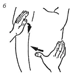 Рис 16 Прием перемещения а выполнение приема б слева от позвоночника в - фото 27