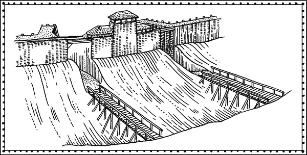 Крепость с мостами через ров IX век Одновременно с отсыпкой вала перед - фото 108