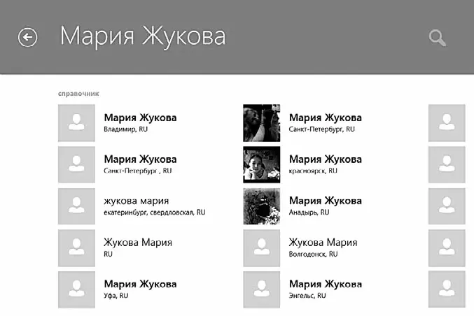 Список возможных адресатов 4 Найдя нужного человека щелкайте по строке с его - фото 186