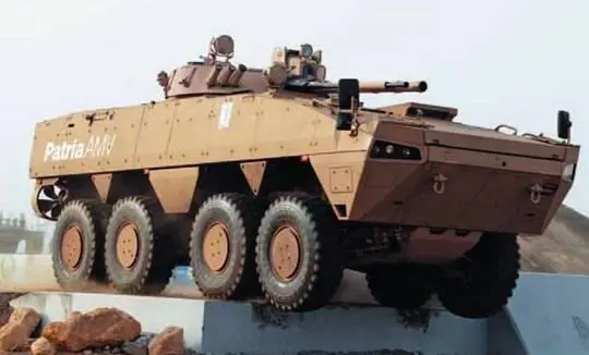 Вариант БМП на удлиненном шасси Patria AMV с комплексом вооружения БМП3 - фото 29