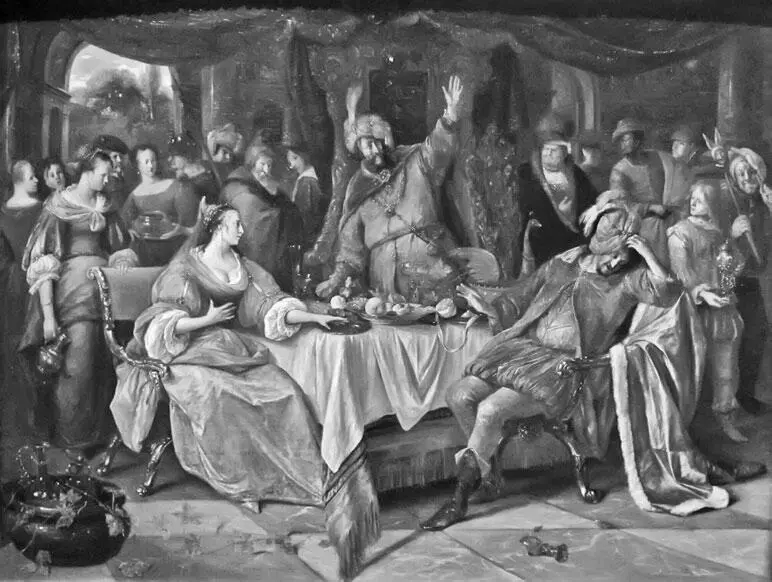 Рис 142 Есфирь обвиняет Амана Esther Ahasuerus and Haman Jan Steen - фото 42