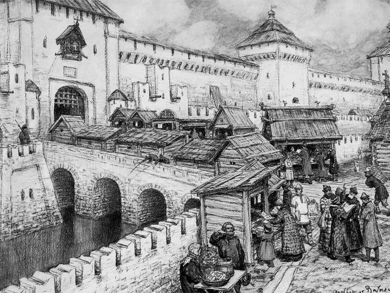Рис 1105 Алевизов Ров и образ Спаса на Спасской башне на картине АМ - фото 105