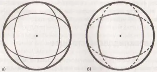 Рис 18 а На поверхности шара проведены две вертикальные и две горизонтальные - фото 66