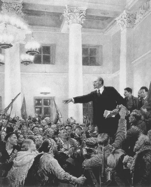 Мифологическая картина В А Серова Ленин провозглашает Советскую власть - фото 5