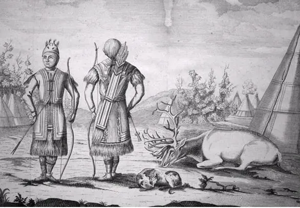 Гравюра Тунгусы из книги Georgi JG Bemerkungen einer Reise 1775 - фото 7