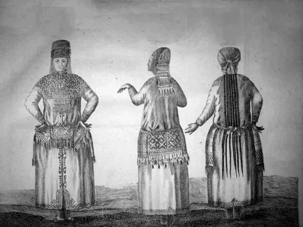 Чувашанка спереди из книги Георги ИГ Описание всех 1799 Гравюра - фото 8