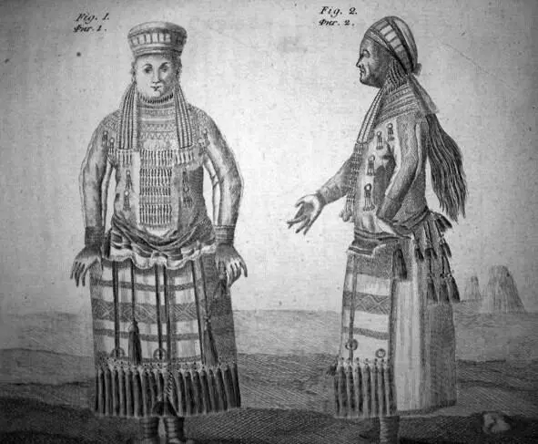 Гравюра Мордовка из книги Палласа ПС Путешествие 1809 Схожие рисунки - фото 9