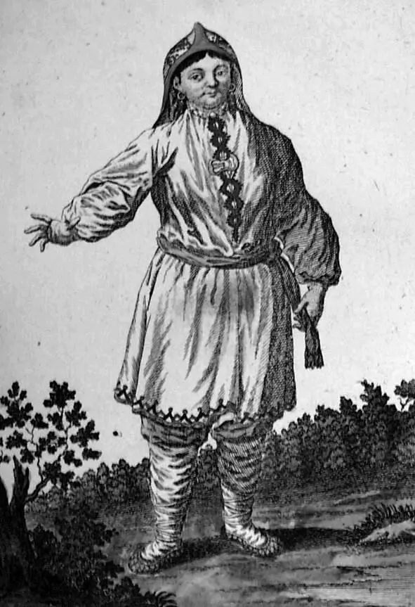 Гравюра Черемиска в летнем платье из книги Георги ИГ Описание всех 1799 - фото 13