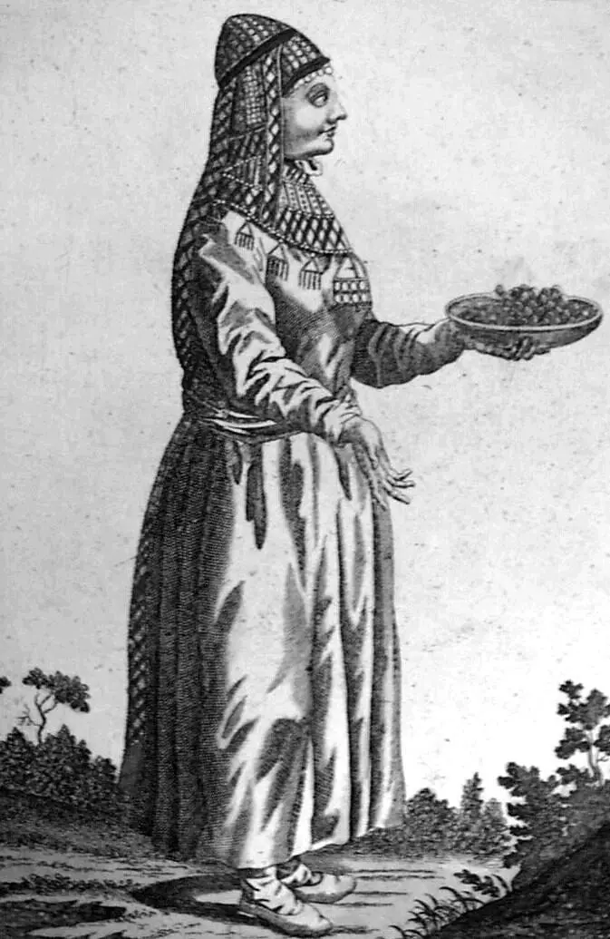 Гравюра Башкирка из книги Георги ИГ Описание всех 1799 Гравюра - фото 15