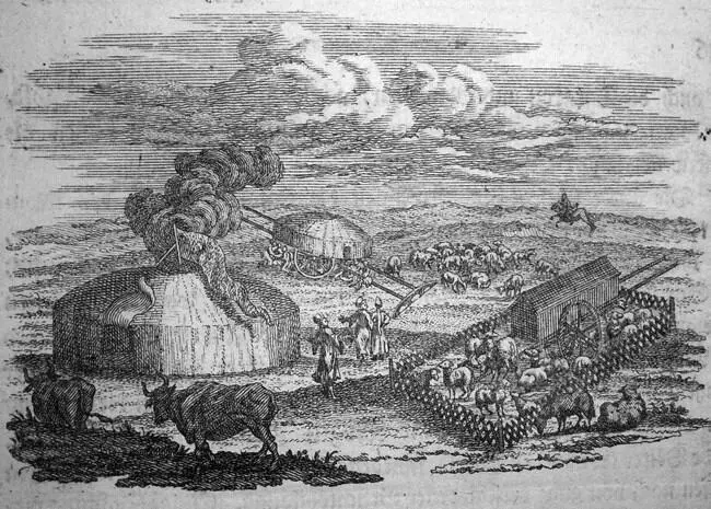 Гравюра Татарские нации из книги Georgi JG Russland 1783 Гравюра - фото 32