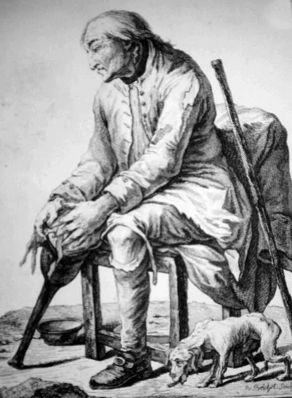В память о былых заслугах Французская гравюра конца XVIII в Нищий - фото 48