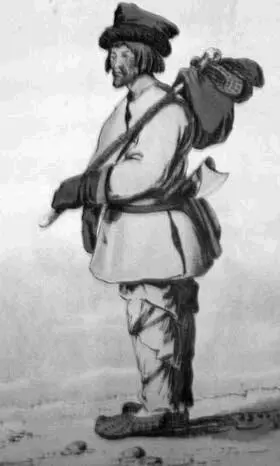Гравюра Торговец в зимней одежде из книги Porter RK Traveling Sketches - фото 83