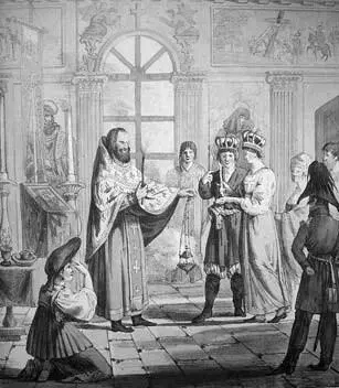 АГ Убиган Русская свадьба 1820е гг ЕМ Корнеев Внутренность - фото 113