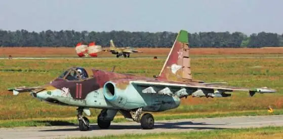 Плановые полеты Су25 Аэродром ПриморскоАхтарск Взлет пары Су25СМ - фото 59
