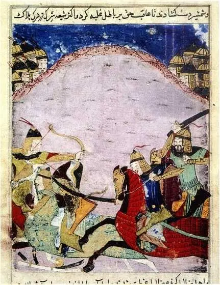 Битва монголов с грузинами Миниатюра Ок 1430 Парижская национальная - фото 154