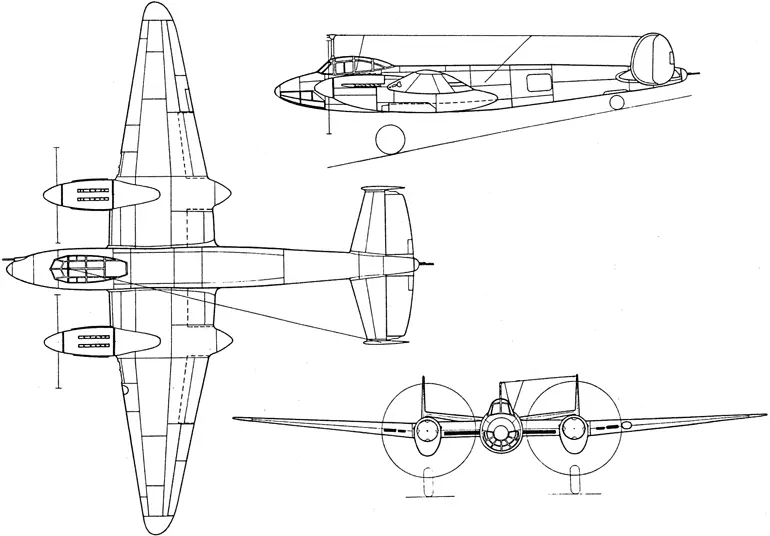 Схема первого варианта бомбардировщика ДБI108 Разработка чертежей ДБI108 - фото 23