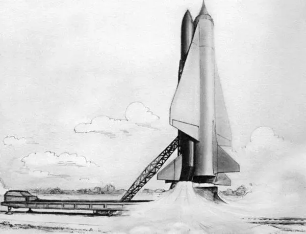 Рисунок крылатой ракеты Буревестник разрабатывавшейся в ОКБ ГМ Бериева - фото 153