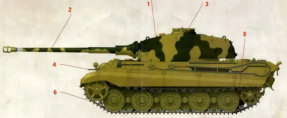 Pz Kpfw VI AusF В Тигр II Тяжелый танк Panzerkampfwagen Tiger Ausf В - фото 8