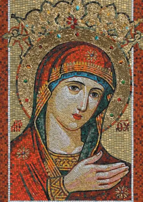 Икона Божией Матери над воротами АлександроНевской лавры Мозаика - фото 8