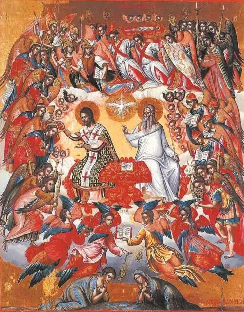 Михаил Дамаскин Небесная литургия Икона XVI в Те же искушения которые - фото 14
