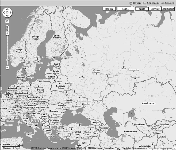 Рисунок 61Контурная карта европейской части России Впрочем здесь видны - фото 167