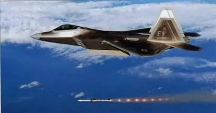Пуск ракеты AMRAAM Вооружение самолета F22A Одной из основных особенностей - фото 93