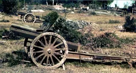 Батарея дивизионных 122мм гаубиц обр 191030 гг захваченная финскими - фото 100
