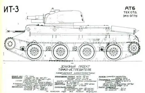 Эскизный проект танкаистребителя ИТ3 Летом 1933 г НА Астров получил - фото 67