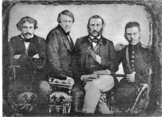 БРАТЬЯ СЕРГЕЙ НИКОЛАЙ ДМИТРИЙ и ЛЕВ ТОЛСТЫЕ 1855 г Размер подлинника - фото 3