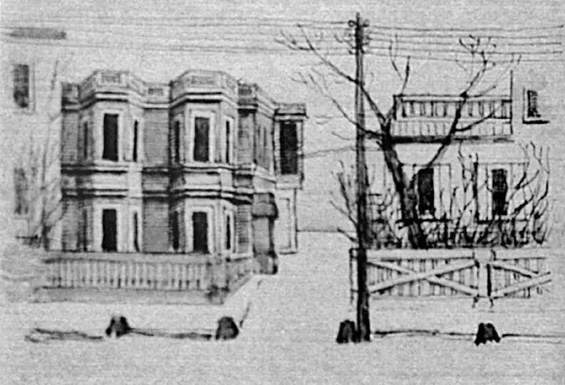 Рисунок дома в Кудрине Из письма М П Чехова Г М Чехову 20 февраля 1889 - фото 9